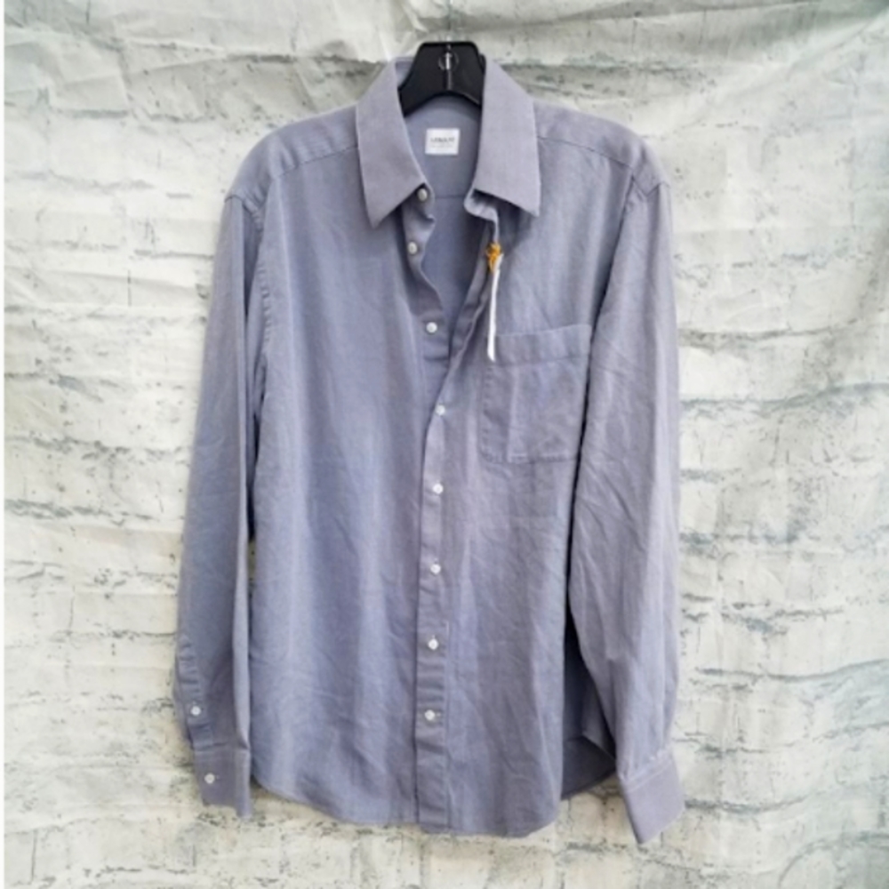 Men's designer Armani collezioni Button Up down Shirt sz Large long sleeve - Picture 1 of 6